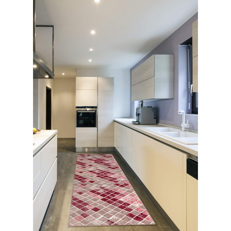 Wrought Studio Maryanne Print Absorbent Soft NonSlip Kitchen Mat